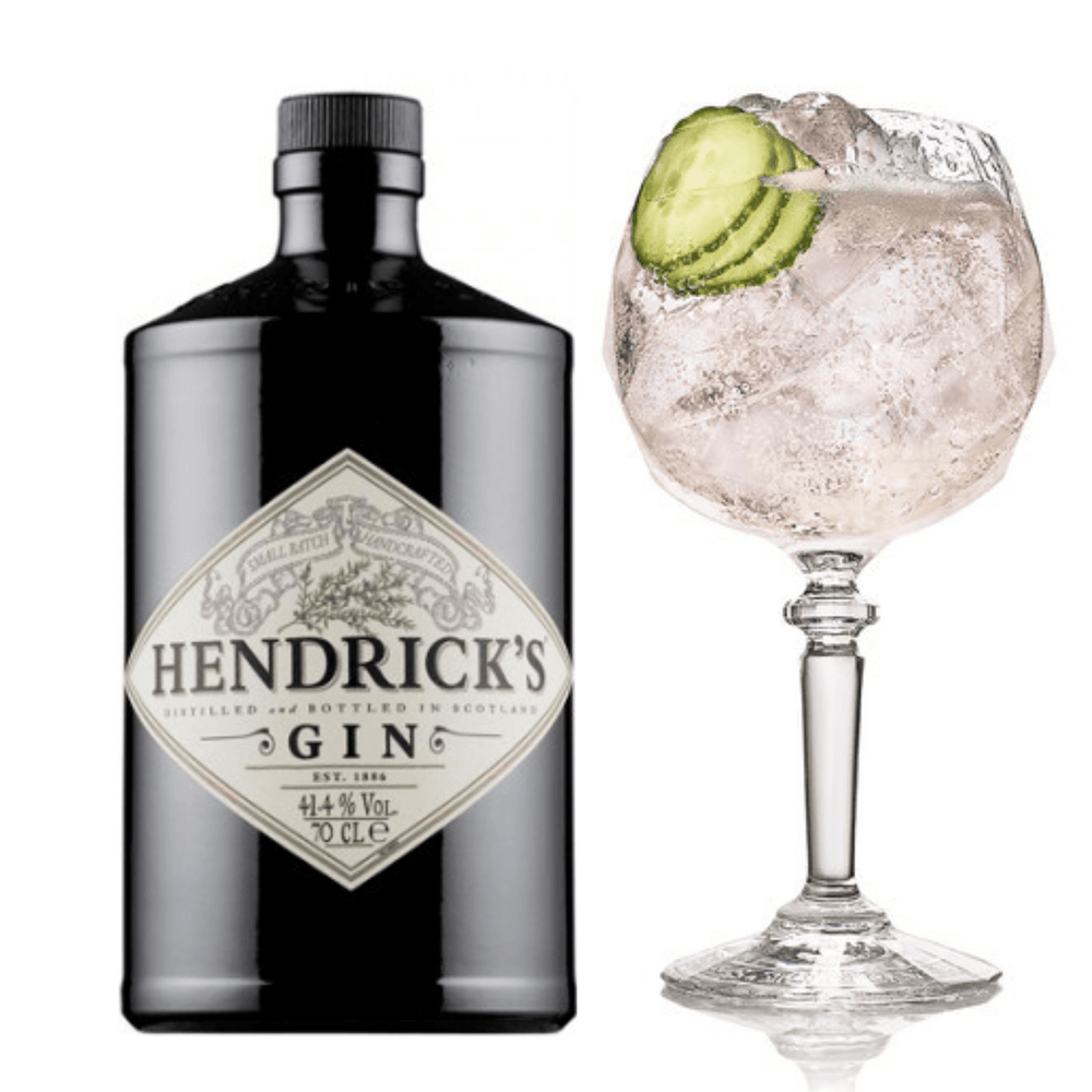 Gin Hendrick's 750 ml + taça lojablow